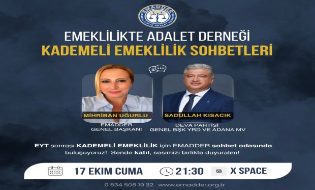 X(twitter) Platformu Sesli Sohbet Konuğumuz Deva Partisi Gn. Başkan Yardımcısı Sn. Sadullah Kısacık